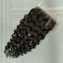 Load image into Gallery viewer, Ghair 6x6 Transparent Lace Closure Italian Curly Virgin Hair N1B#
