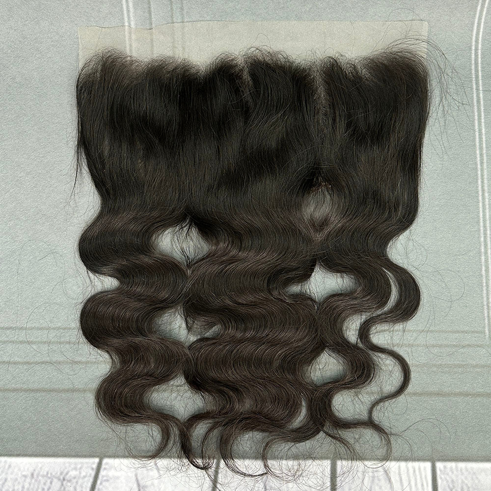 Ghair 13x6 Transparent Lace Frontal Body Wave Virgin Hair N1B#