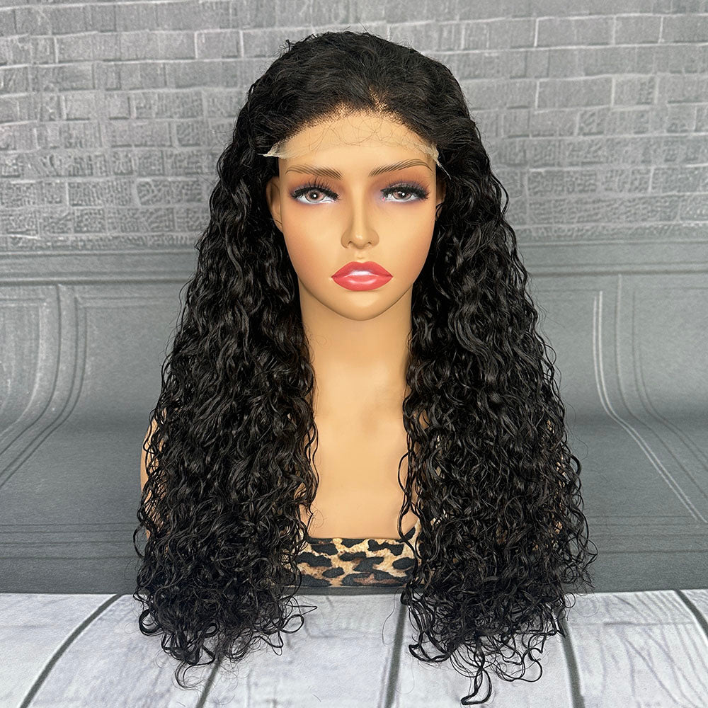 Ghair 5x5 HD Lace Closure Fancy Wigs Italian Curly 200% Density Virgin Human Hair Wig