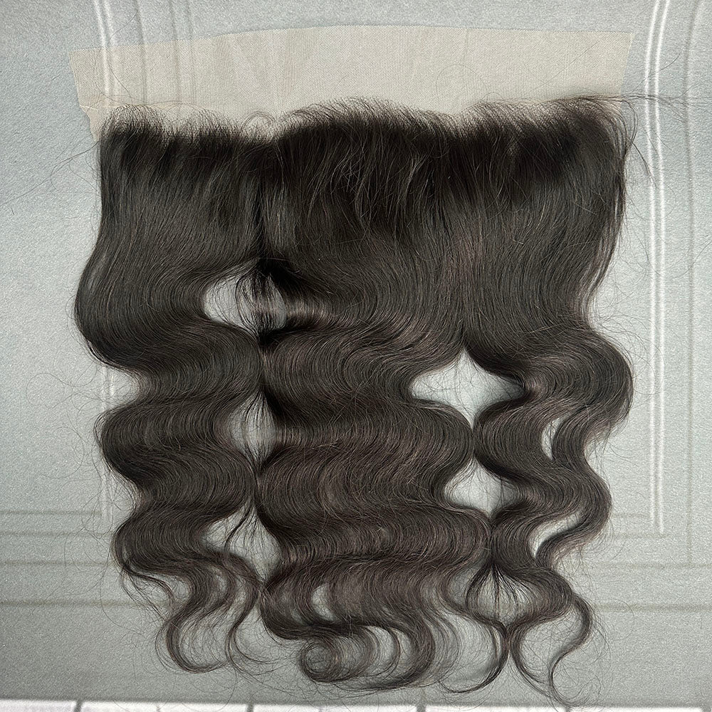 Ghair 13x4 Transparent Lace Frontal Body Wave Virgin Hair N1B#