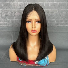 Load image into Gallery viewer, Ghair 4x4 Transparent Lace Closure BOB Wigs Straight 180% Density Virgin Human Hair Wig
