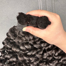 Load image into Gallery viewer, Ghair 100% Virgin Hair Bulk Italian Curly Hair N1B#
