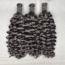 Load image into Gallery viewer, Ghair 100% Virgin Hair Bulk Italian Curly Hair N1B#
