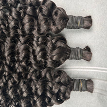 Load image into Gallery viewer, Ghair 100% Virgin Hair Bulk Italian Curly Hair N1B#
