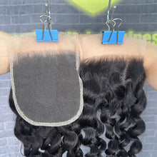 Load image into Gallery viewer, Ghair 4x4 Transparent Lace Closure Italian Curly Virgin Hair N1B#
