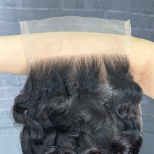 Load image into Gallery viewer, Ghair 5x5 Transparent Lace Closure Italian Curly Virgin Hair N1B#
