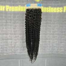 Load image into Gallery viewer, Ghair 5x5 Transparent Lace Closure Kinky Curly Virgin Hair N1B#
