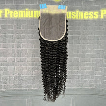 Load image into Gallery viewer, Ghair 5x5 Transparent Lace Closure Kinky Curly Virgin Hair N1B#
