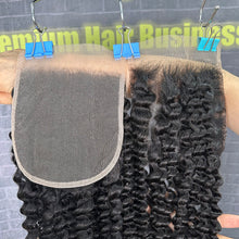 Load image into Gallery viewer, Ghair 5x5 Transparent Lace Closure Kinky Curly Virgin Hair N1B#
