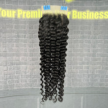 Load image into Gallery viewer, Ghair 5x5 Transparent Lace Closure Deep Wave Virgin Hair N1B#

