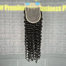 Load image into Gallery viewer, Ghair 5x5 Transparent Lace Closure Deep Wave Virgin Hair N1B#
