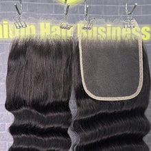 Load image into Gallery viewer, Ghair 5x5 HD Lace Closure Loose Deep Wave Virgin Hair N1B#
