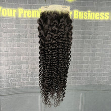 Load image into Gallery viewer, Ghair 5x5 Transparent Lace Closure Deep Curly Virgin Hair N1B#
