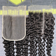 Load image into Gallery viewer, Ghair 6x6 Transparent Lace Closure Deep Wave Virgin Hair N1B#
