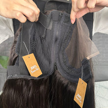 Load image into Gallery viewer, Ghair 2x6 5x5 9x6 Pre Bleached Single Knot HD Lace Replaceable Wig STW 18-30&quot; 1B#
