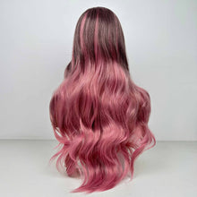 Load image into Gallery viewer, Ms. Merry Ombre Pink False  Hair Wig Long Curly Wavy Synthetic Beginners Friendly Heat Resistant Elegant For Daily Use Wigs For Women
