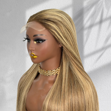 Load image into Gallery viewer, Ghair New Luxury Raw Hair 5x5 HD Balayage Wigs Straight 250% Density Color #4/27/4

