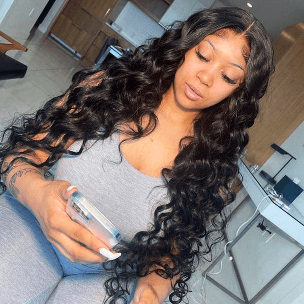 Ghair 5x5 HD Lace Frontal Wigs 180% Density 100% Peruvian Virgin Human Hair Wig