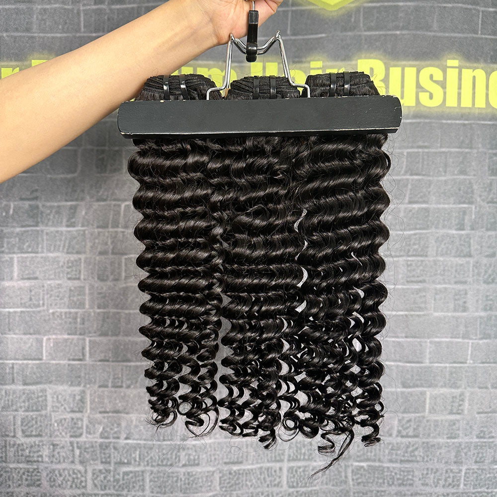 Ghair 100% Virgin Hair Bundles Deep Wave Hair  N1B#