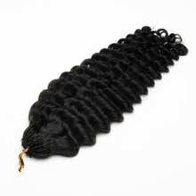 Load image into Gallery viewer, Ghair Deep Wave Crochet Hair Extensions N1B# Natural Black Virgin Hair for Daily &amp; Party Use
