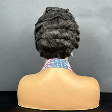 Load image into Gallery viewer, Ghair Pre Made 13x4 Transparent Lace Pixie Cut Wigs #1B Natural Black Human Hair Wigs Ready to Wear for Everyday &amp; Special Occasions
