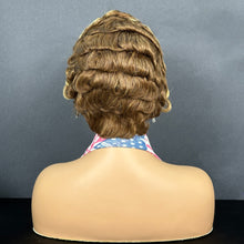 Load image into Gallery viewer, Ghair Pre Made 13x4 Transparent Lace Pixie Cut Wigs #4/27 Dark Brown &amp; Honey Blonde Human Hair Wigs Ready to Wear for Everyday &amp; Special Occasions
