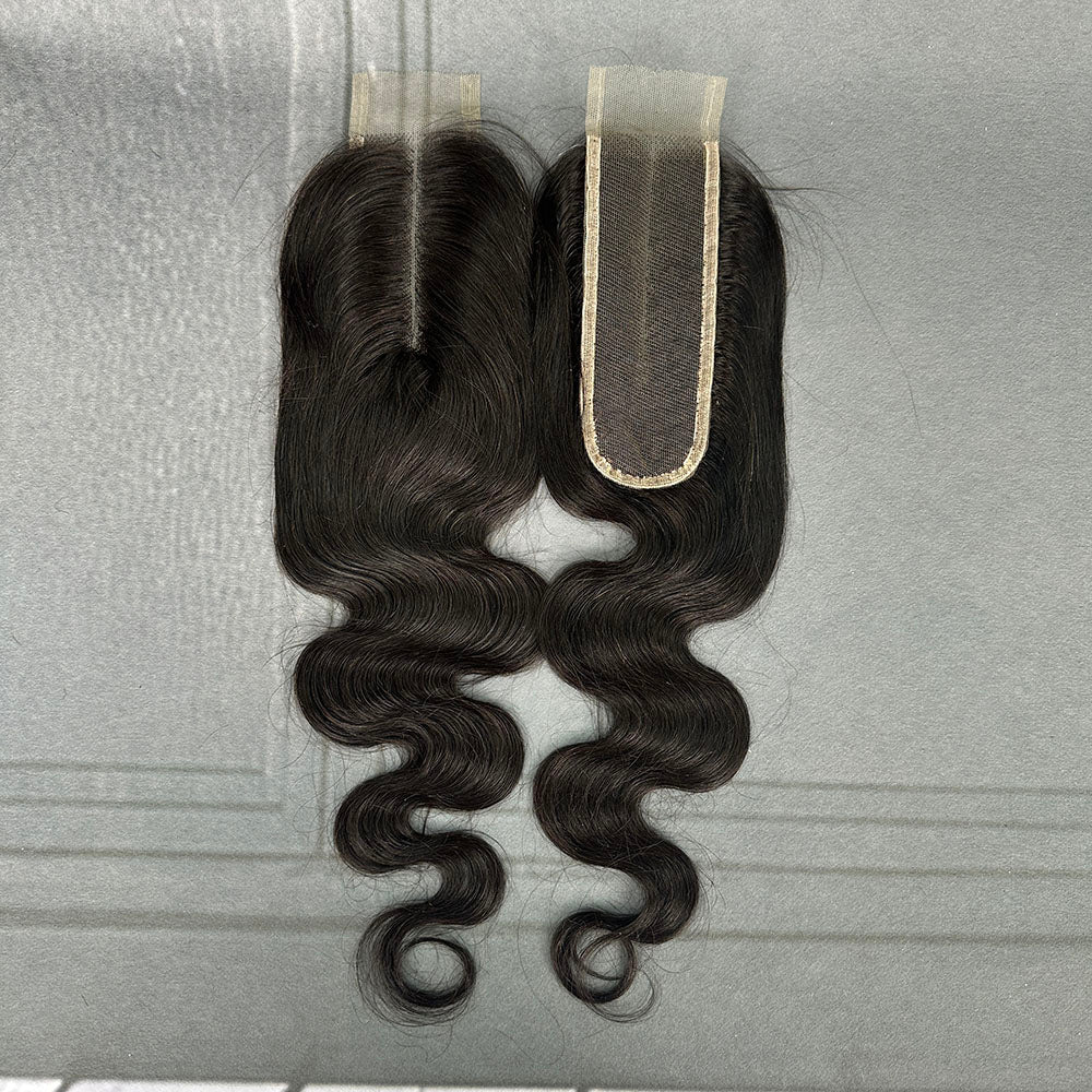 Ghair 2x6 HD Lace Closure Body Wave Virgin Hair N1B#