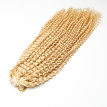 Load image into Gallery viewer, Ghair Kinky Curly Crochet Hair Extensions #613 Blonde Virgin Hair for Daily &amp; Party Use

