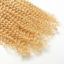 Load image into Gallery viewer, Ghair Kinky Curly Crochet Hair Extensions #613 Blonde Virgin Hair for Daily &amp; Party Use
