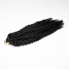 Load image into Gallery viewer, Ghair Kinky Curly Crochet Hair Extensions N1B# Natural Black Virgin Hair for Daily &amp; Party Use
