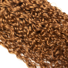 Load image into Gallery viewer, Ghair Pixie Curly Crochet Hair Extensions 30# Light Reddish Brown Virgin Hair for Daily &amp; Party Use
