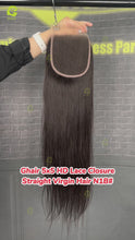 Load and play video in Gallery viewer, Ghair 5x5 HD Lace Closure Straight Virgin Hair N1B#
