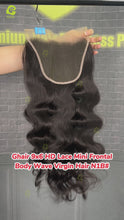 Load and play video in Gallery viewer, Ghair 9x6 HD Lace Closure Body Wave Virgin Hair N1B#
