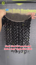 Load and play video in Gallery viewer, Ghair 13x4 HD Lace Frontal Italian Curly Virgin Hair N1B#
