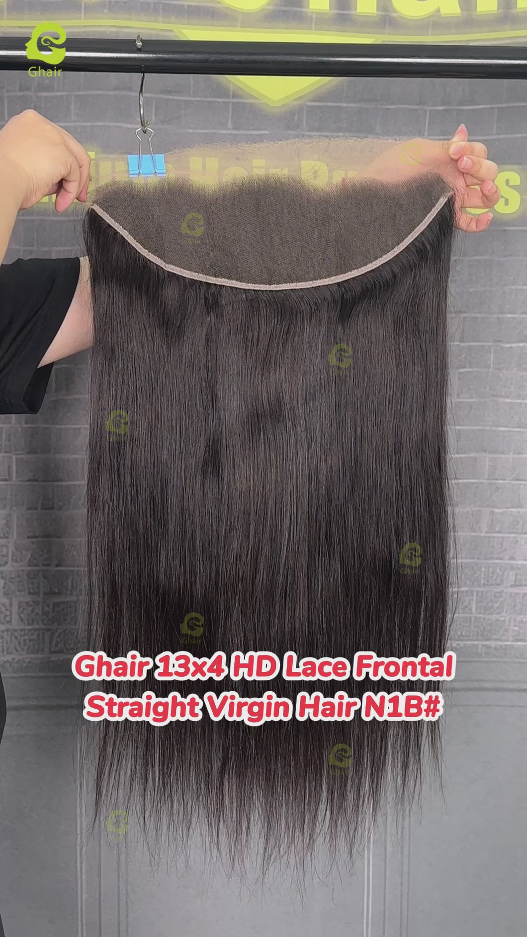 Ghair 13x4 HD Lace Frontal Straight Virgin Hair N1B#