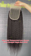 Load and play video in Gallery viewer, Ghair 5x5 Transparent Lace Closure Kinky Straight Virgin Hair N1B#
