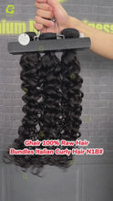 Load and play video in Gallery viewer, Ghair 100% Raw Hair Bundles Italian Curly Hair N1B#
