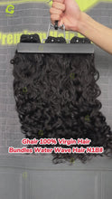 Load and play video in Gallery viewer, Ghair 100% Virgin Hair Bundles Water Wave Hair N1B#
