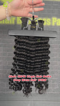 Load and play video in Gallery viewer, Ghair 100% Virgin Hair Bulk Deep Wave Hair N1B#
