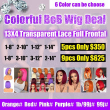 Load image into Gallery viewer, Ghair Wholesale Colorful BoB Wig Deal Short Hair 100% Human Virgin Hair
