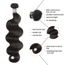 Load image into Gallery viewer, Ghair 100% Virgin Human Hair 2 Bundles With 5x5 HD Lace Closure 12A Body Wave Hair Brazilian Hair
