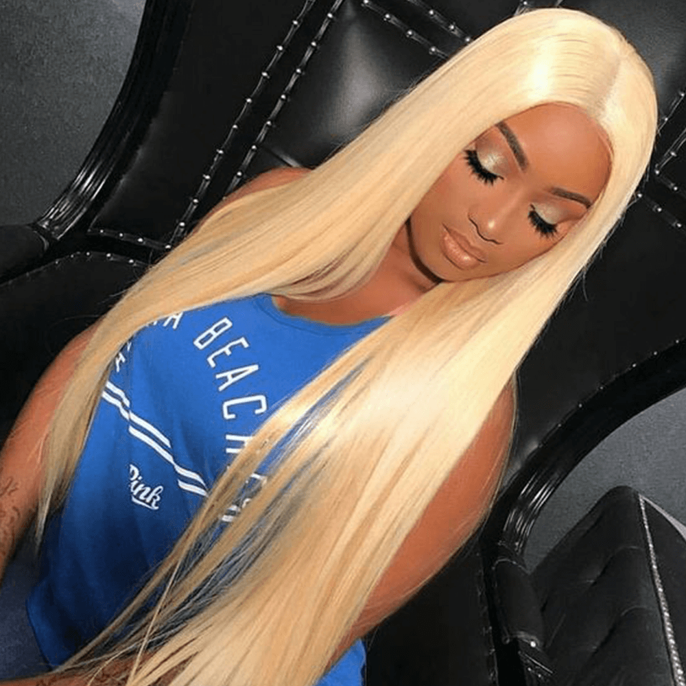 Ghair #613 13x4 HD Lace Front Wigs 180% Density 100% Peruvian Virgin Human Hair Wig