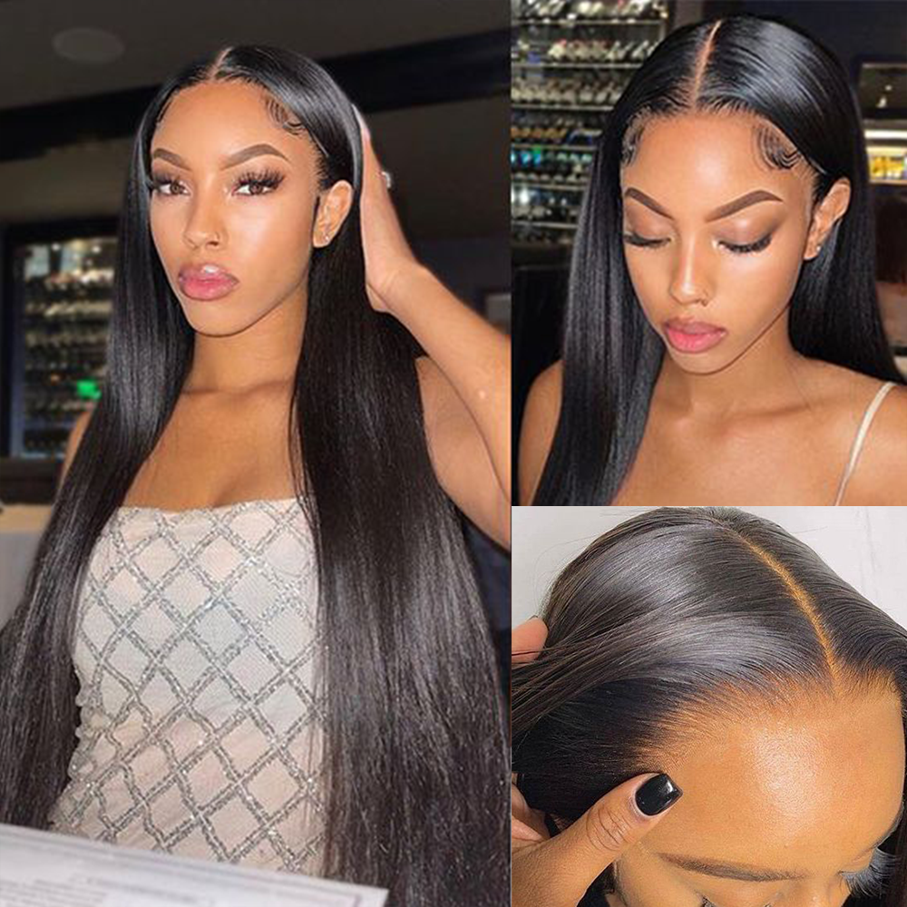 Ghair 13x4 HD Lace Frontal Wigs 180% Density 100% Peruvian Virgin Human Hair Wig