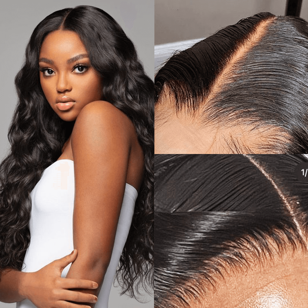 Ghair 5x5 HD Lace Frontal Wigs 180% Density 100% Peruvian Virgin Human Hair Wig