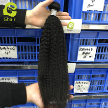 Load image into Gallery viewer, Ghair 1Bundle 100% Human Hair Brazilian 12A Human Hair Virgin Hair Kinky Straight Hair
