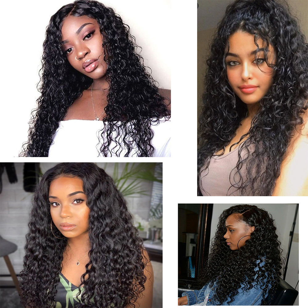 Ghair 100% Virgin Human Hair 3 Bundles With 5x5 HD Lace Closure 12A Itlian Curly Hair Brazilian Hair