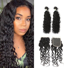 Load image into Gallery viewer, Ghair 100% Virgin Human Hair 2 Bundles With 5x5 HD Lace Closure 12A Italian Curly Hair Brazilian Hair
