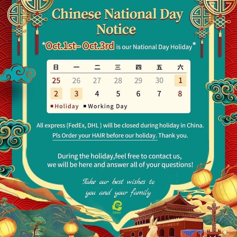 Chinese National Day Notice